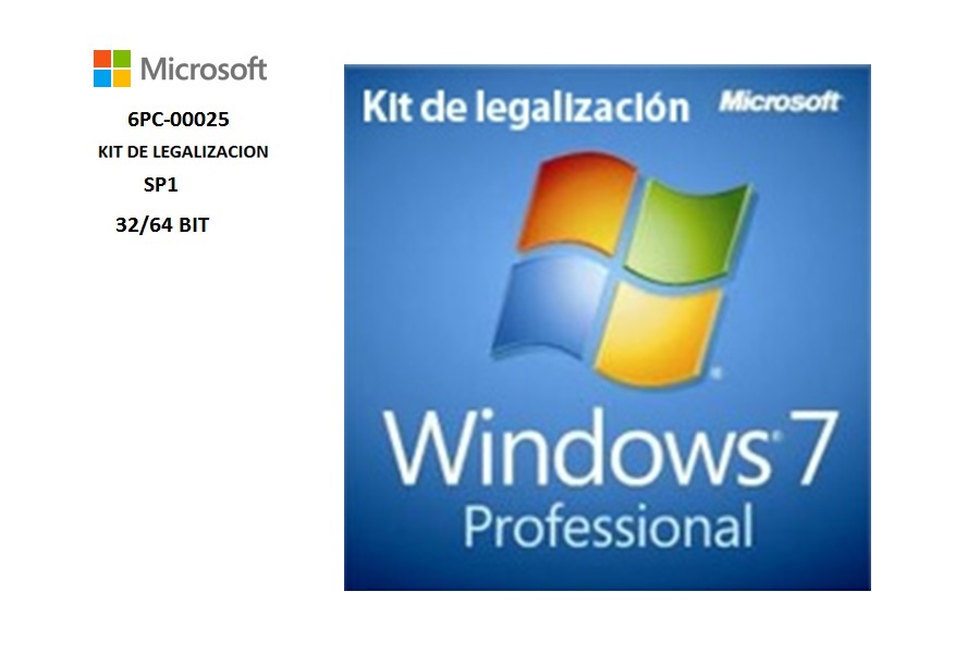 Windows 7 Pro GGK 32/64 bit DVD OEM Español